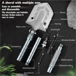 Outdoor multifunctional camping shovel