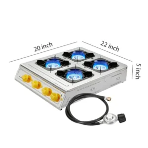 4 Burner Propane Gas Stove 40000 BTU
