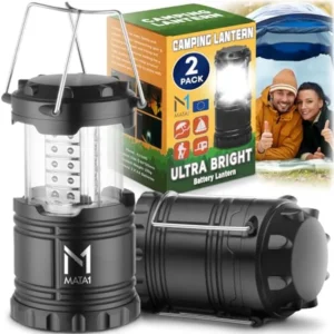 -USA LED Camping Lanterns, Black
